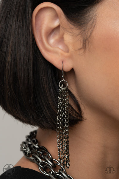 SCARFed for Attention - Gunmetal  Paparazzi Accessories