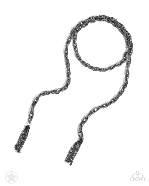 SCARFed for Attention - Gunmetal  Paparazzi Accessories