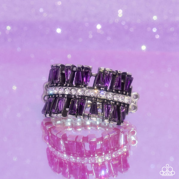 Staggering Stacks - Purple Paparazzi Accessories