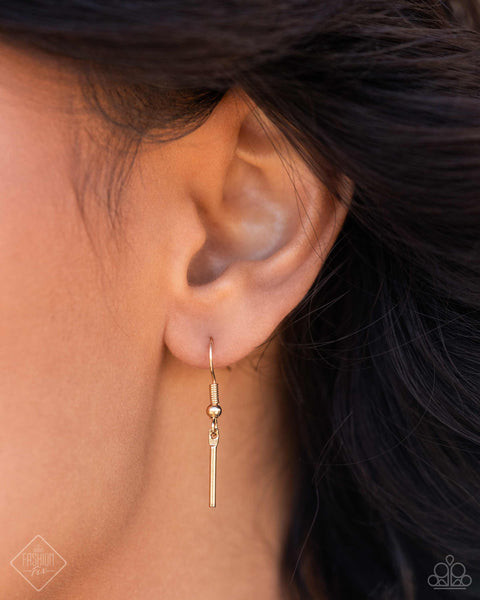 Linear Leap - Gold Paparazzi Accessories