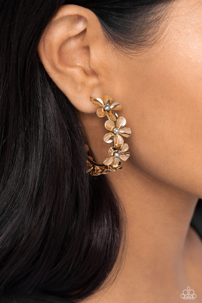 Floral Flamenco - Gold Paparazzi Accessories