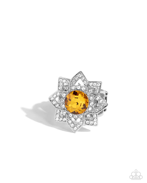 Pleasant Petals - Yellow Paparazzi Accessories