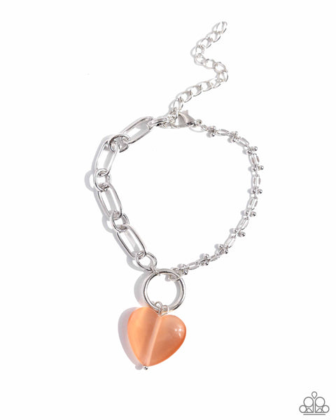 HEART Restoration - Orange Paparazzi Accessories