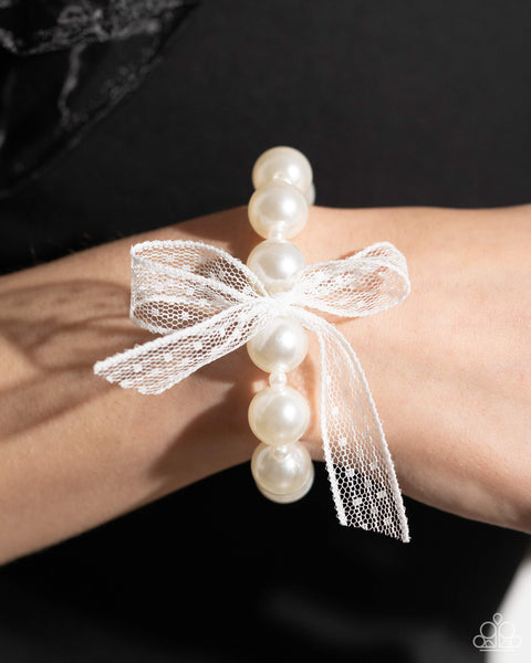 Girly Glam - White Paparazzi Accessories