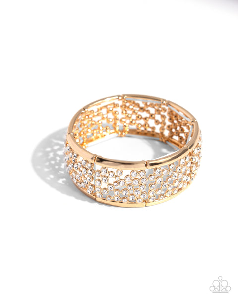Subtly Scattered - Gold Paparazzi Accessories