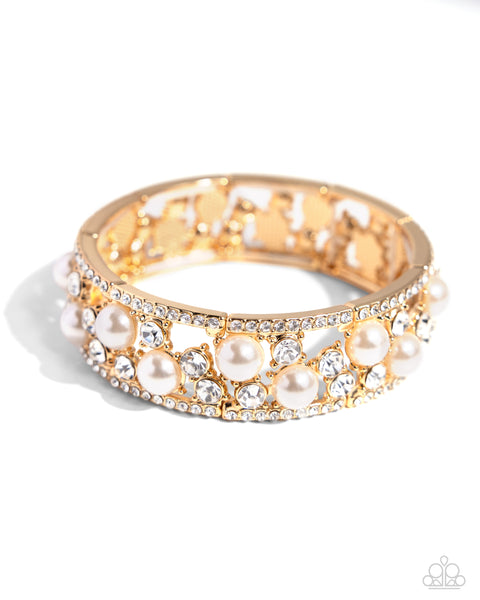 Opera Singer - Gold Paparazzi Accessories