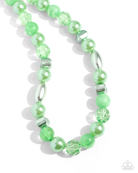 Plentiful Pearls - Green Paparazzi Accessories
