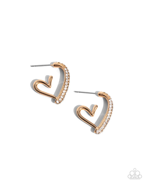 Curling Cameo - Gold Paparazzi Accessories