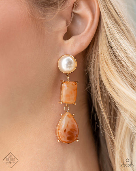 Marbled Masterpiece - Orange Paparazzi Accessories