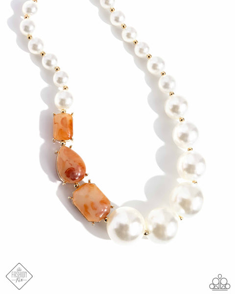Marbled Moment - Orange Paparazzi Accessories
