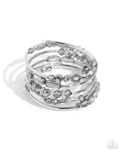 Sassy Stack - Silver Paparazzi Accessories