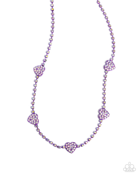 Homecoming Hearts - Purple  Paparazzi Accessories