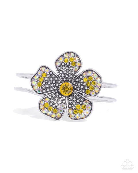 Bedazzled Bloom - Yellow Paparazzi Accessories