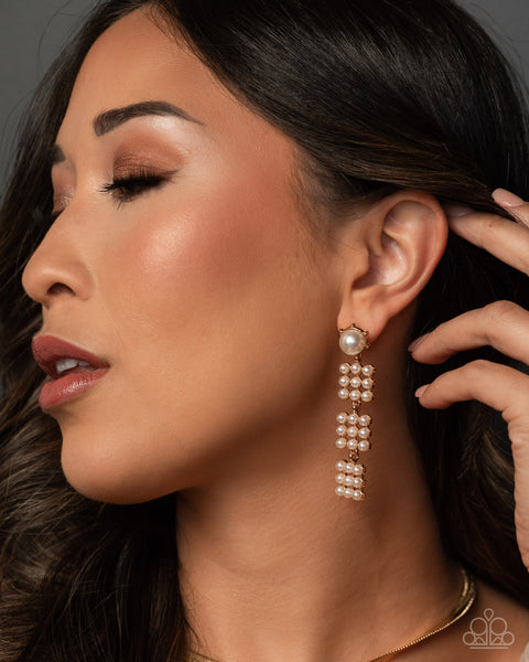 Pearl Pastime - Gold Paparazzi Accessories