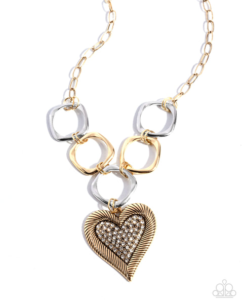 Focused Affection - Gold Paparazzi Accessories