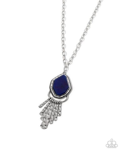 Stamped Statement - Blue Paparazzi Accessories