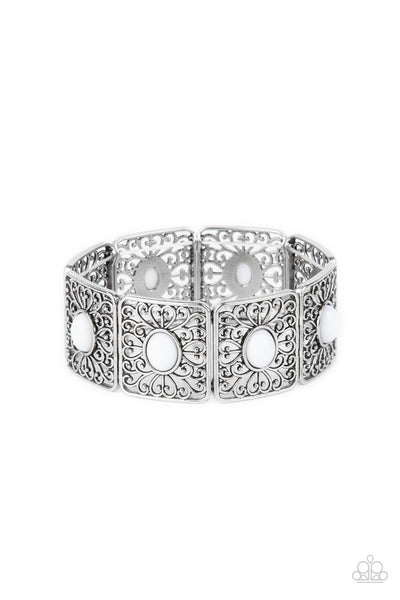 Cakewalk Dancing - White Paparazzi Accessories