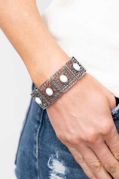 Cakewalk Dancing - White Paparazzi Accessories