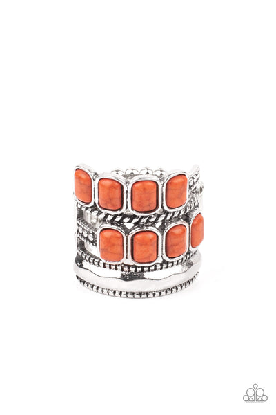 Mojave Monument - Orange Paparazzi Accessories