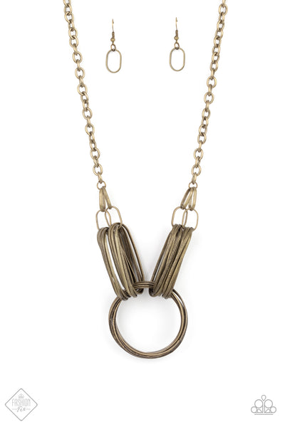Lip Sync Links - Brass Paparazzi Accessories