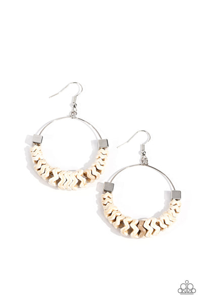Capriciously Crimped - White Paparazzi Accessories