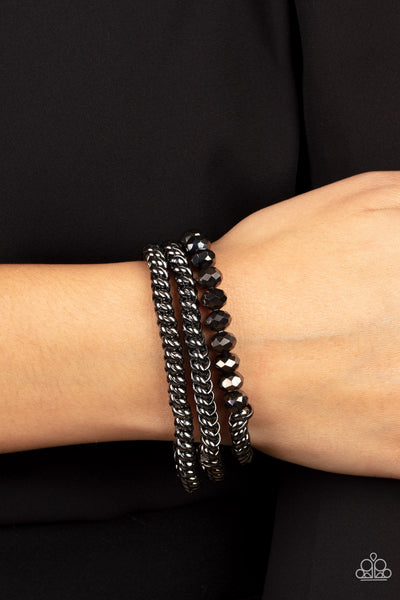 Gutsy and Glitzy - Black Paparazzi Accessories
