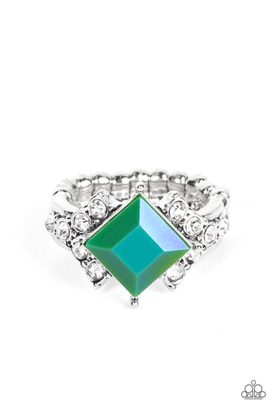 Mind-Blowing Brilliance - Green Paparazzi Accessories