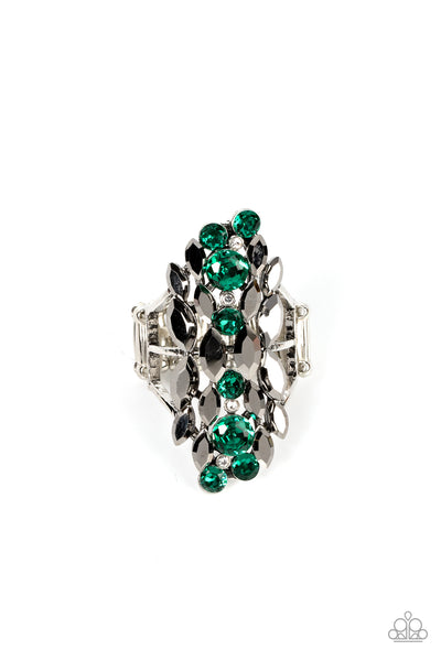 Smoky Smolder - Green Paparazzi Accessories