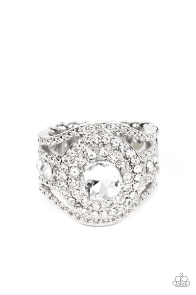 Understated Drama - White Paparazzi Accessories