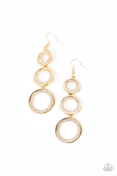 Shimmering in Circles - Gold Paparazzi Accessories