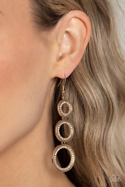 Shimmering in Circles - Gold Paparazzi Accessories