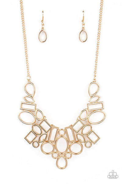 Geometric Grit - Gold Paparazzi Accessories