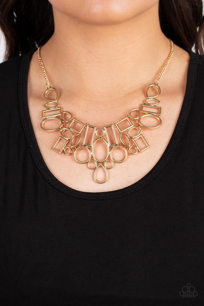 Geometric Grit - Gold Paparazzi Accessories