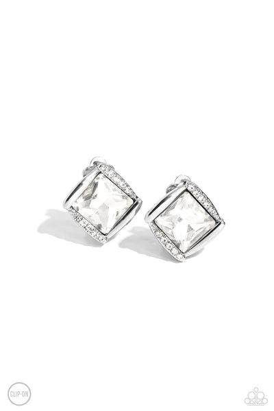 Sparkle Squared - White Paparazzi Accessories