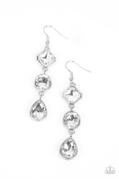 Reflective Rhinestones - White Paparazzi Accessories