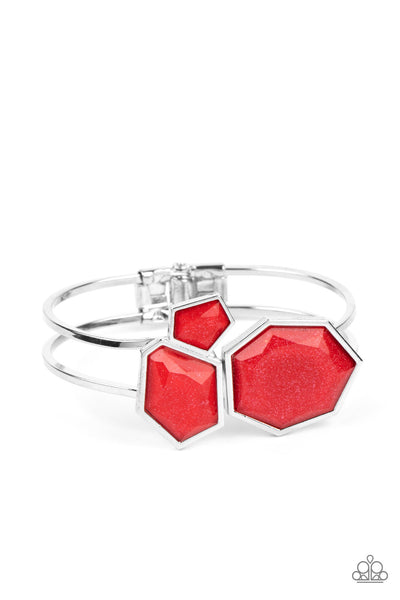 Tourist TRAPEZOID - Red Paparazzi Accessories