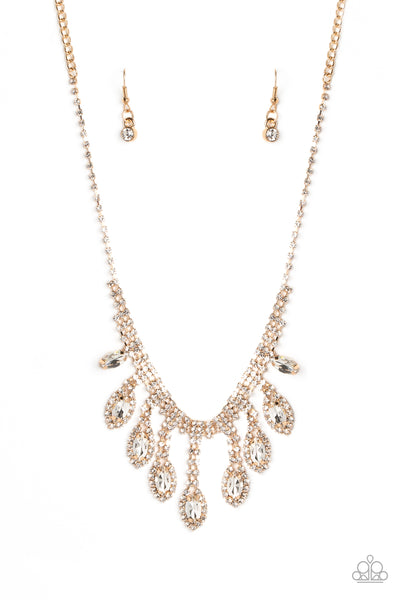 REIGNING Romance - Gold Paparazzi Accessories