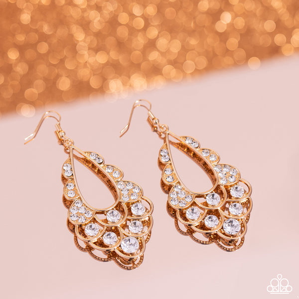 Majestic Masquerade - Gold Paparazzi Accessories