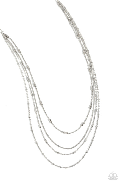 Studded Shimmer - Silver Paparazzi Accessories