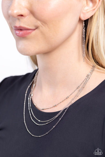 Studded Shimmer - Silver Paparazzi Accessories
