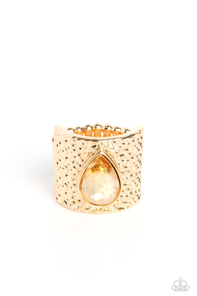 Singed Shape - Gold Paparazzi Accessories