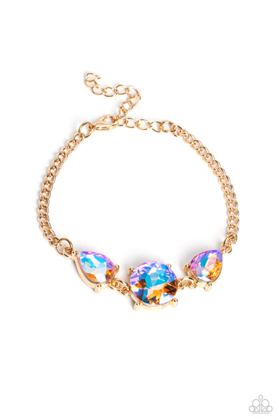Twinkling Trio - Gold Paparazzi Accessories
