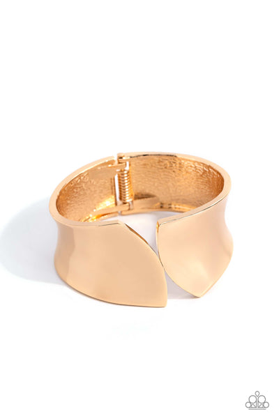 Sheared Sass - Gold Paparazzi Accessories