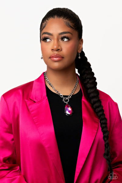 Edgy Exaggeration - Pink Paparazzi Accessories
