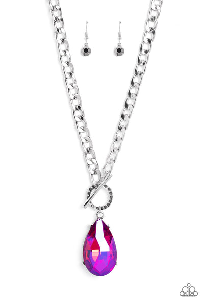 Edgy Exaggeration - Pink Paparazzi Accessories