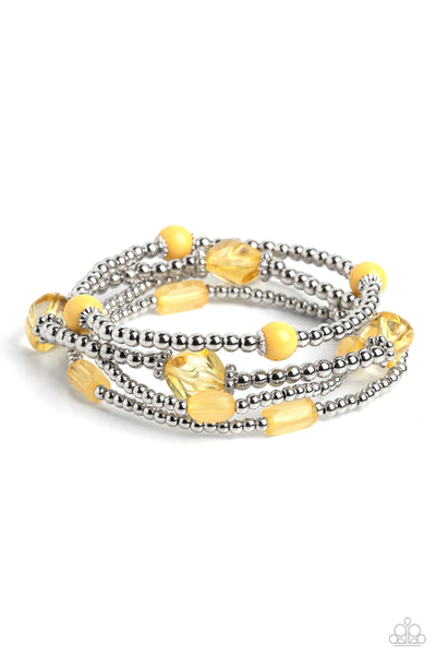 Geometric Guru - Yellow Paparazzi Accessories