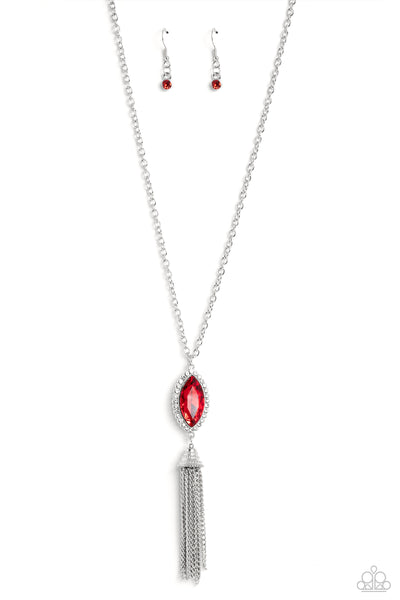 Tassel Tabloid - Red Paparazzi Accessories