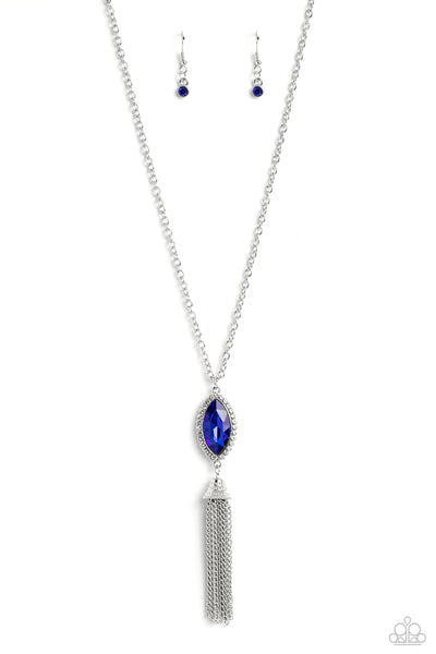 Tassel Tabloid - Blue Paparazzi Accessories