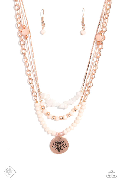 Lotus Luxury - Rose Gold Paparazzi Accessories