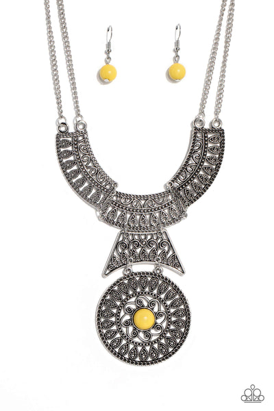Fetching Filigree - Yellow Paparazzi Accessories